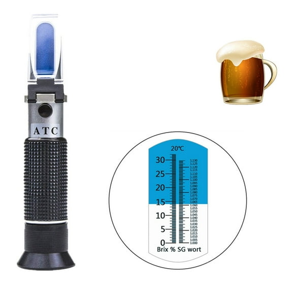 Beer Refractometer Hand Held 0-32% Brix Brewing Wort 1.000-1.120 SG proportion Tool ,High Accuracy