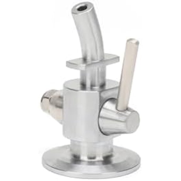Beer Sampling Valve,Stainless Steel fluids Sampling Valve SS304 Clamp End 1.5" (1.5 Inch)$$Plumbing & HVAC