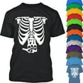 thumbnail image 1 of Beer Skeleton Rib Cage Men's T-shirt Halloween Costume Tee Color Orange X-Large, 1 of 2