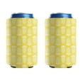 thumbnail image 1 of Beer Sleeve 2 PCS Cool Neoprene Insulated Bottle Jackets Pineapple Yellow Beer Can Coolies for Beer Drink & Water Bottles (3.9In X4.9 In), 1 of 3