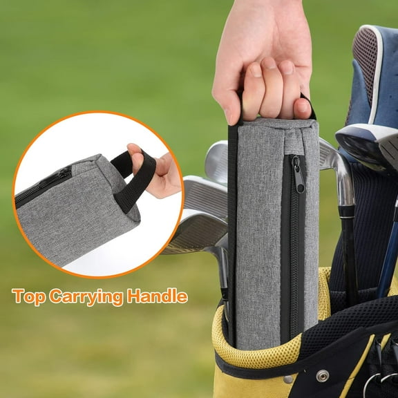 Beer Sleeve for Golf Bag, 7-Can Insulated Cooler Sleeve, Cooler Sleeve Leakproof Beer Sling for Cans Insulated Golf Beverages Storage Bag Fits in Most Golf Bags Styles