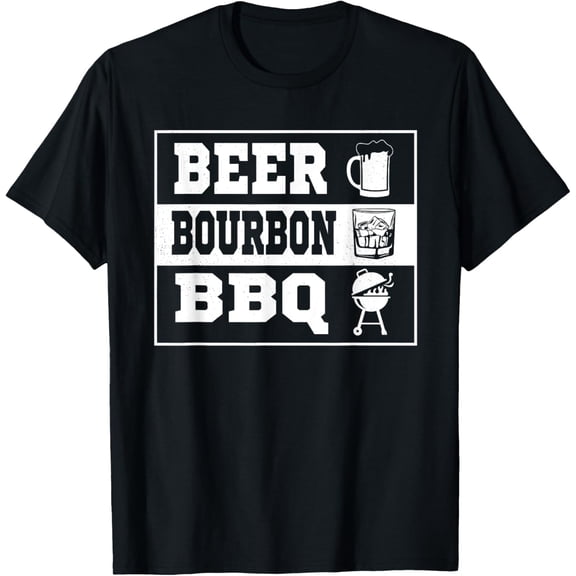 Beer Smoke Grill Pork Barbeque Bourbon BBQ For Men T-Shirt