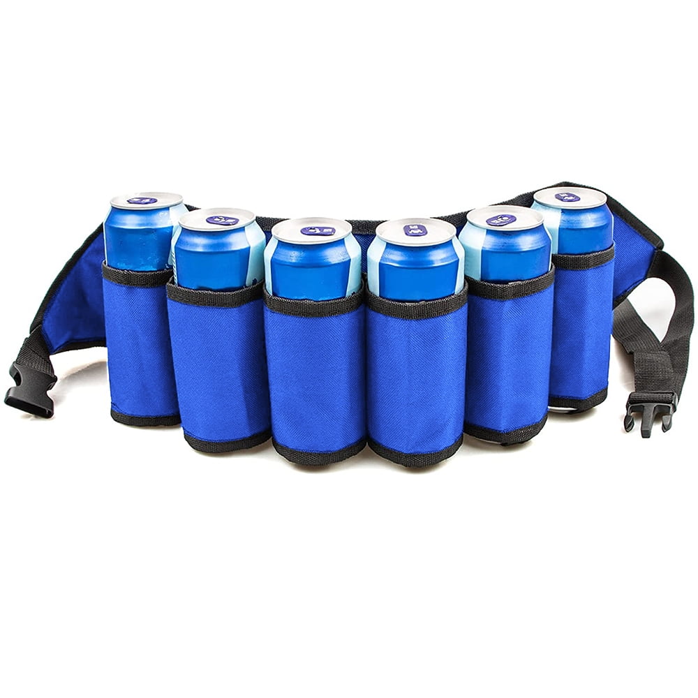 Beer & Soda Can Holster Belt,Blue