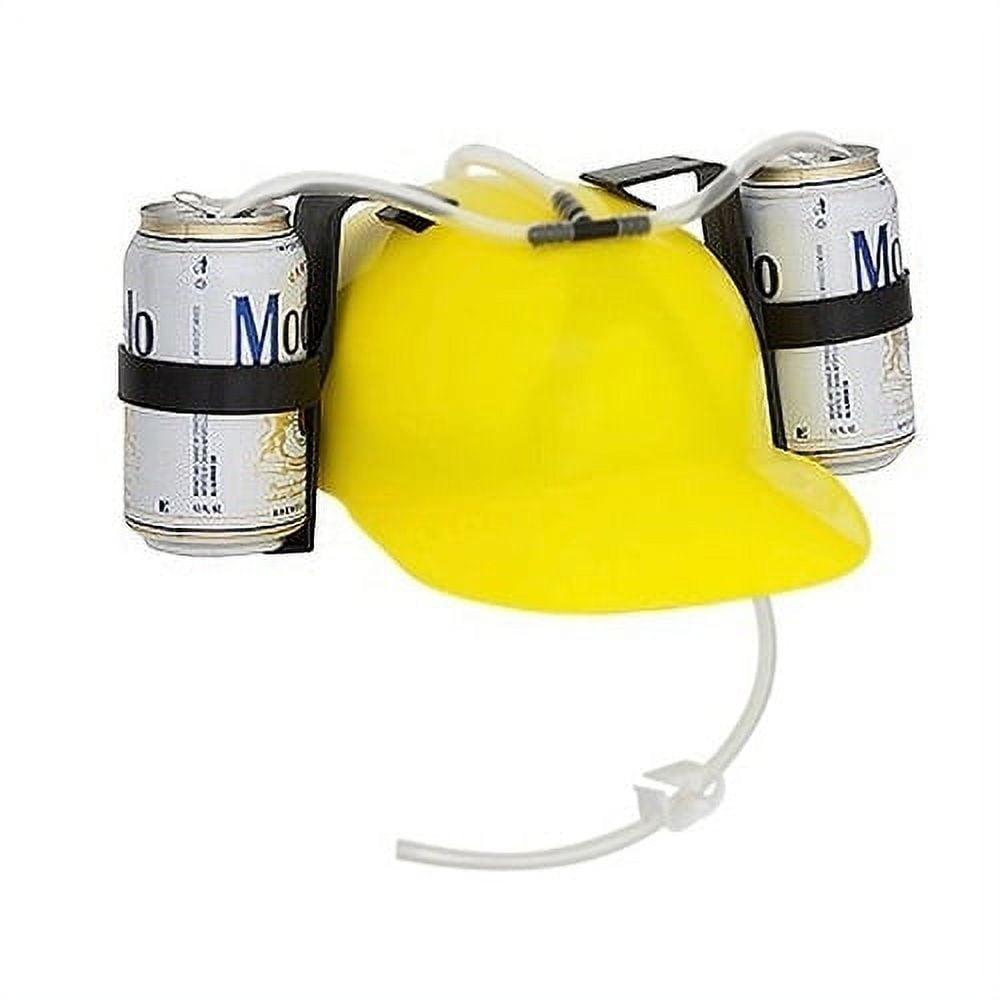 1X Funny Drinking Helmet Beer Can Hat With Straw Guzzler Drink