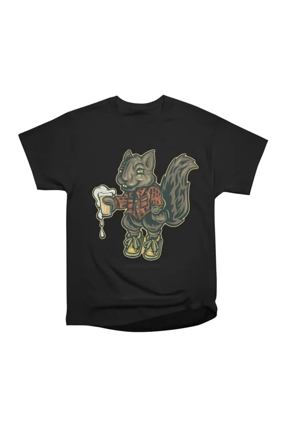 Beer Squirrel T-Shirt Tee Gift For Him Merch For Her Apparel For Friend