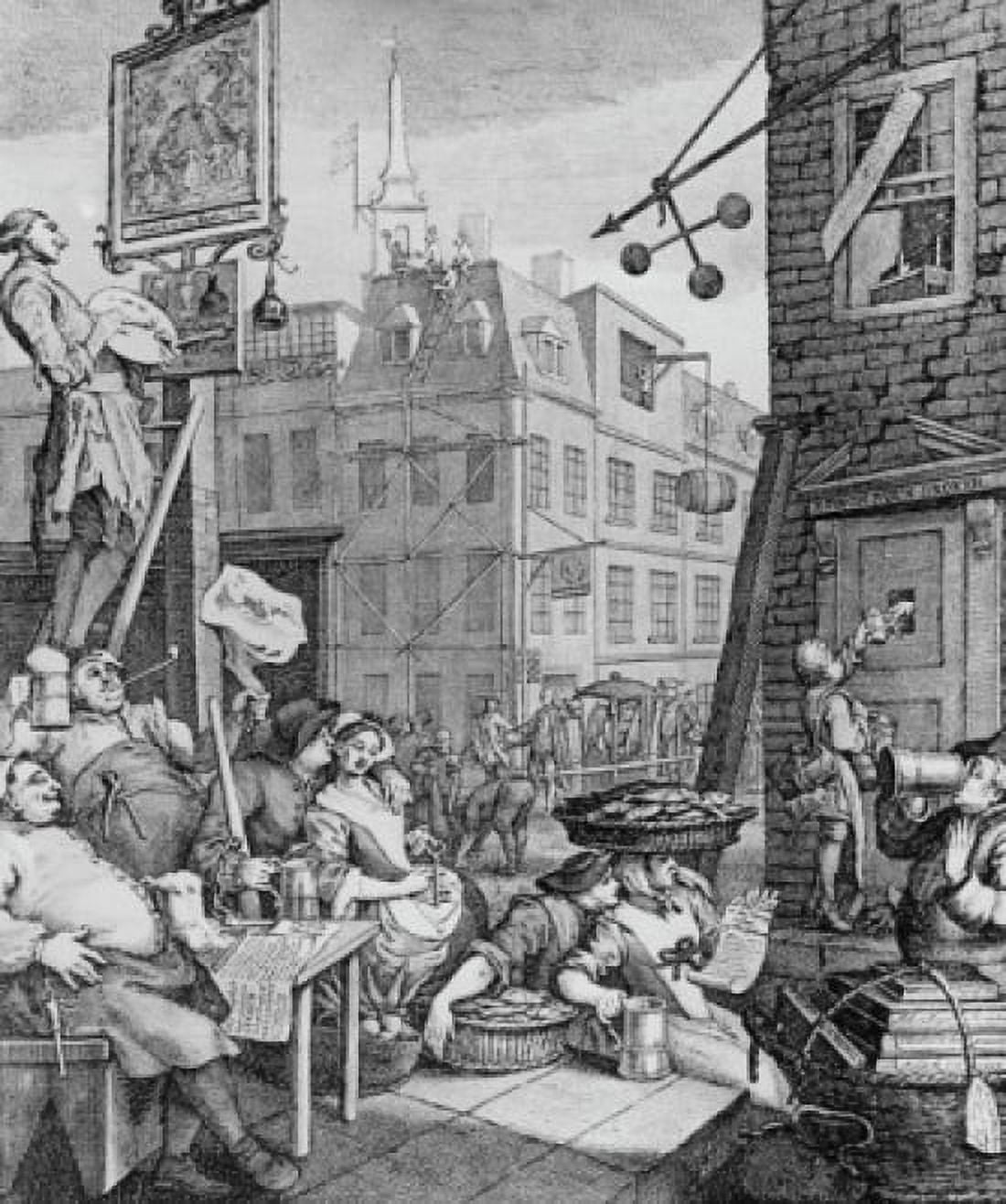 Beer Street London History of Alcoholism 1751 William Hogarth (1697-1764 British) Canvas Art - William Hogarth (24 x 36)