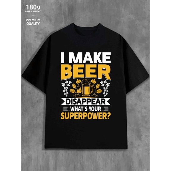 Beer Superpower Tee for men 180G 100% Cotton black Vintage Unisex Shirt Graphic tshirts Vintage Unisex Shirt Printed tshirts Basic Unisex Shirt Cotton tshirts Vintage Unisex Shirt Graphic Tee tshirts