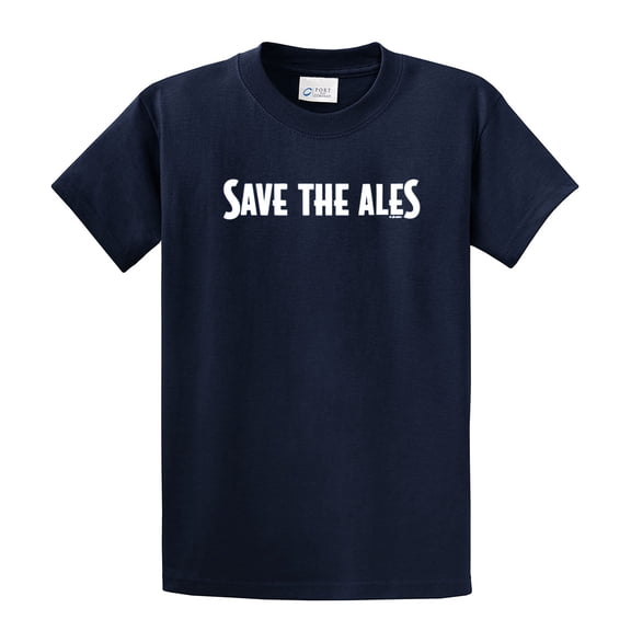 Beer T-shirt Save The Ales Brewery Pub IPA Stout Sour Lager Tee Shirt Funny Humorous -Navy-Small