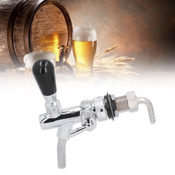Beer Tap G5/8 Brass Stainless Steel Adjustable Sealing Beer Keg Faucet for Bars Hotels Restaurants