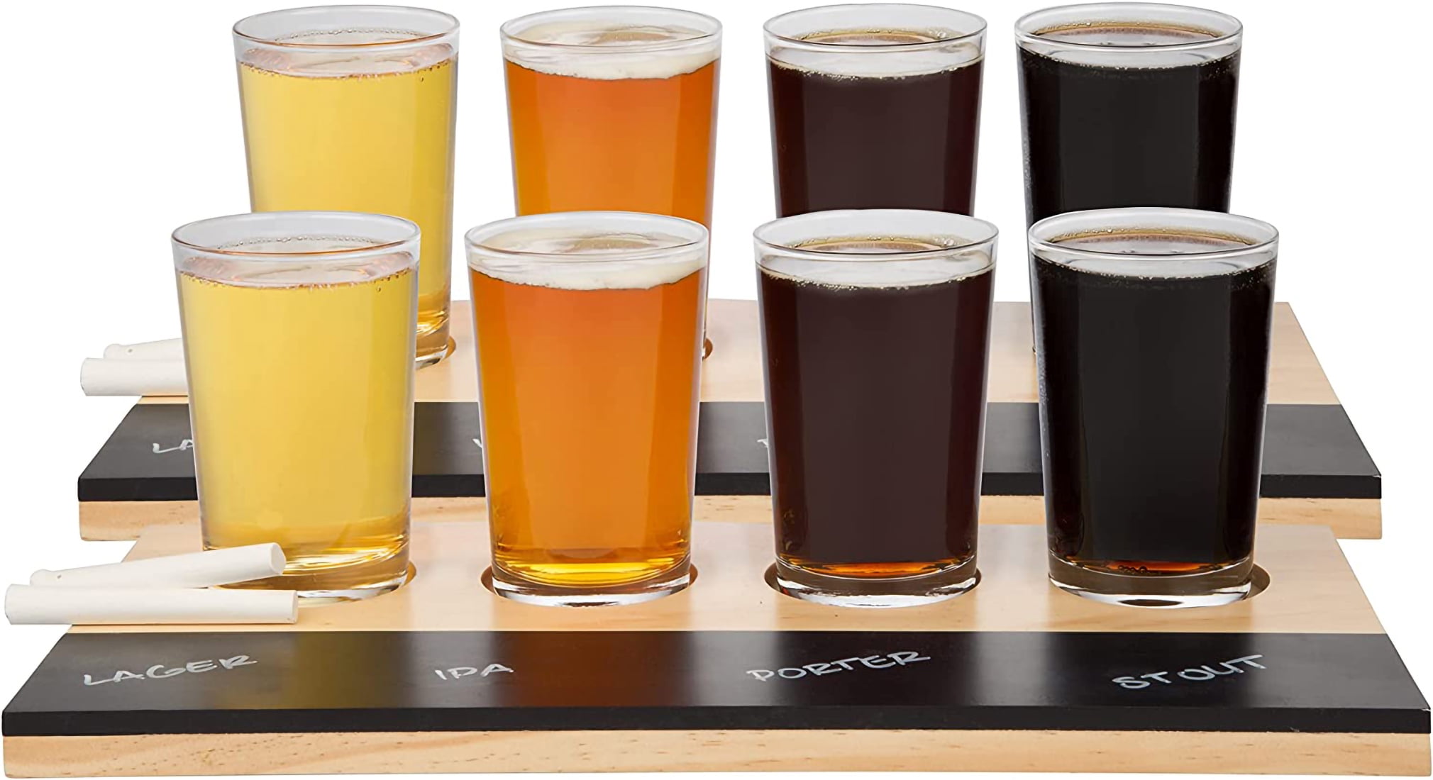 Beer Tasting Flight Sampler Set (2 Pack) Eight 6oz Pilsner Craft Brew