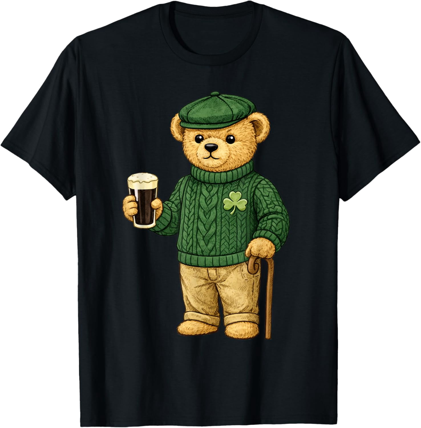 Beer Teddy Bear Feeling Lucky Drinking St Patrick's Day T-Shirt ...