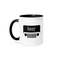 thumbnail image 1 of 3dRose, BEER TEXT ON TRUCK, 11oz Two-Tone Black Mug, 1 of 7