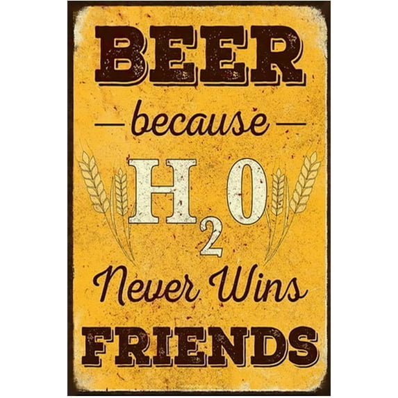 Beer Tin Sign Metal Poster Vintage Wall Decor, I Make Beer Disappear, for Pub Restaurants Cafe Club Plaque Man Cave Wall 8x12 Inch