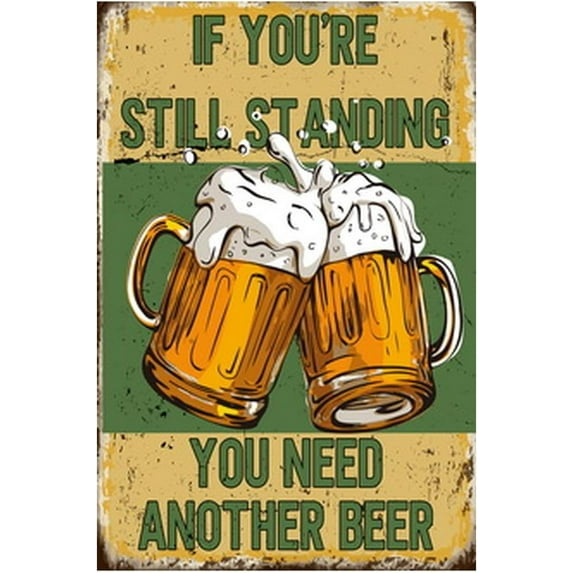 Beer Tin Sign Metal Poster Vintage Wall Decor, I Make Beer Disappear, for Pub Restaurants Cafe Club Plaque Man Cave Wall 8x12 Inch