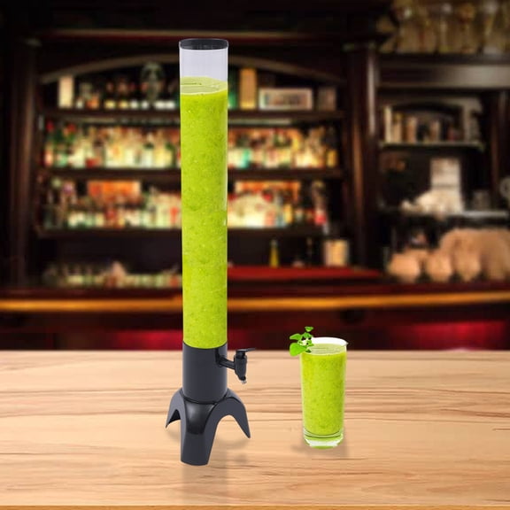 Beer Tower Dispenser, 3L 100 oz Beverage Tower Dispenser with Ice Cube LED Light Tabletop Drink Tower for Party Bars Restaurants