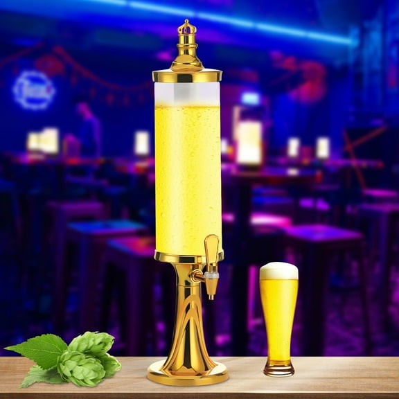 Beer Tower Dispenser Beverage Dispenser Drink Dispenser 3L LED Light Bar Party