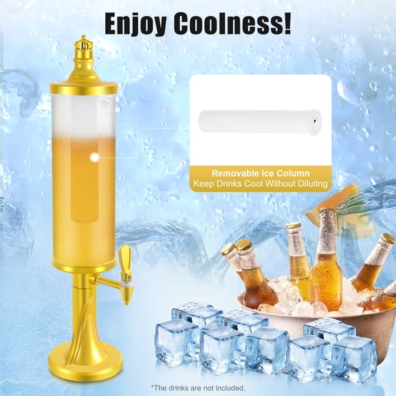 Beer Tower Dispenser Beverage Dispenser Drink Dispenser 3L LED Light Bar Party