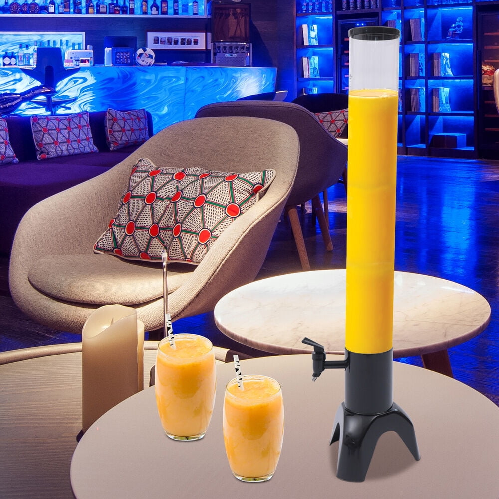 3-Piece Mimosa Drink Tower Dispenser With LED Lights - 3L/100oz Capacity With Ice Tube For Parties - View #5