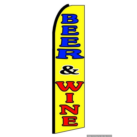 Beer & Wine Swooper flag Without Pole Advertisement /Business Flags | Feather Flag |