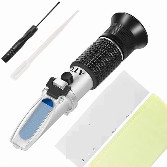 Beer Wort Refractometer,Brix/Specific Gravity Refractometer For Beer Brewing, Dual Scale( 0-32%, Wort 1.000-1.130) ,Precision Measurement