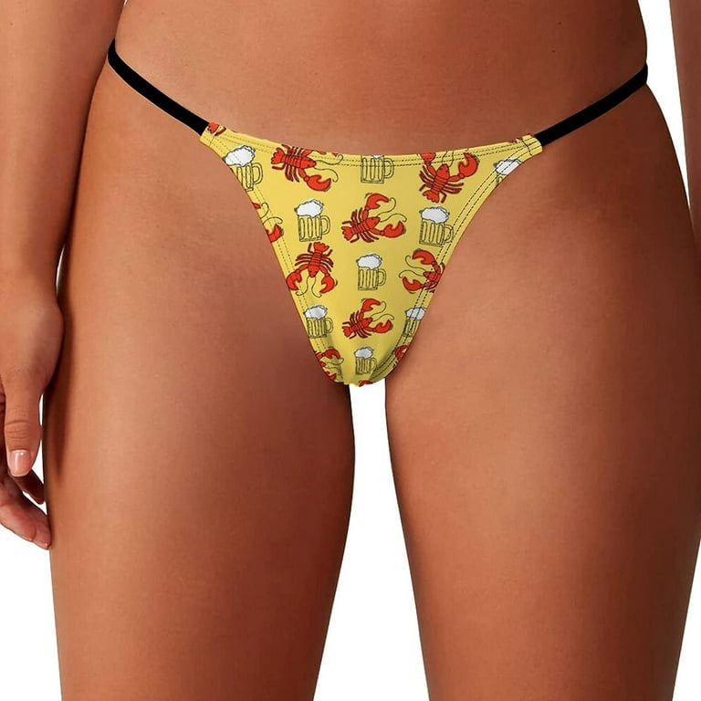 Beer and Crawfish G-String Thongs Women's T-Back Underwear Panty