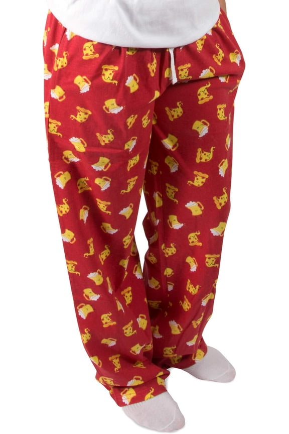 Company - Beer and Pizza - S Red Unisex Lounge Pants