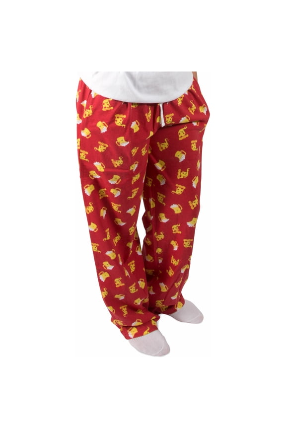 Company - Beer and Pizza - S Red Unisex Lounge Pants