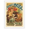 thumbnail image 1 of Beer of the Muse (Biéres de la Meuse) - Vintage French Advertising Poster by Alphonse Mucha c.1897 - Japanese Unryu Rice Paper Art Print 24 x 32 in, 1 of 4