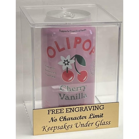 Beer or Soda Can Personalized Plastic - Acrylic Display Case - Free Engraving