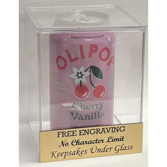 Beer or Soda Can Personalized Plastic - Acrylic Display Case - Free Engraving