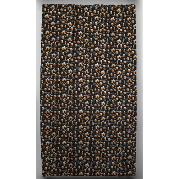 Beer or Wine French Door Curtain Panel with Tie Back by Penny's Needful Things (Unlined) (Cheers to Beer)