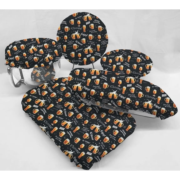 Beer or Wine Reusable Fabric Bowl and Casserole Pan Covers by Penny's Needful Things (2 Casserole Pan Covers) (Cheers to Beer)