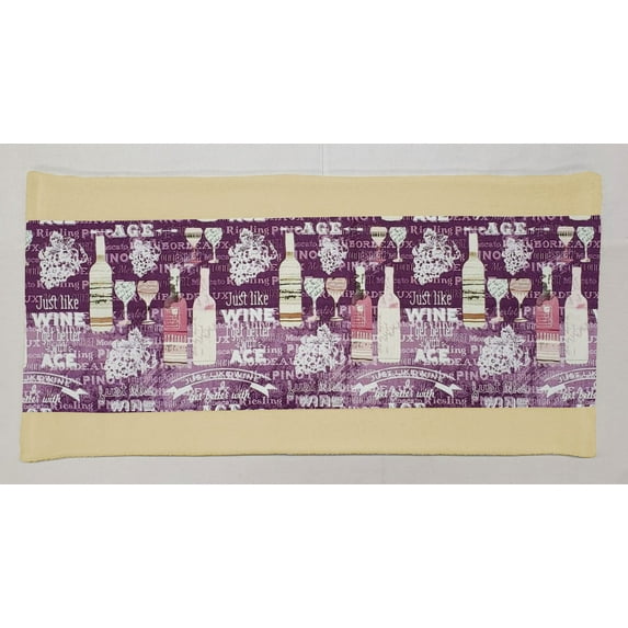 Beer or Wine Terrycloth Bathmat by Penny's Needful Things (Terrycloth Color: Yellow) (Purple Wine)