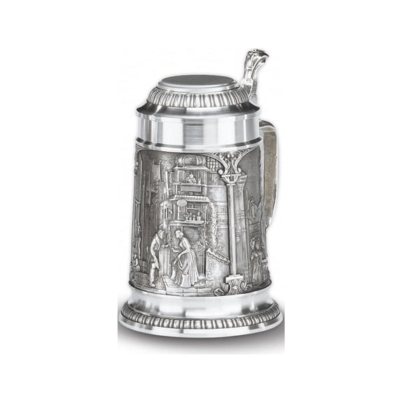 Beer stein 0,5 Liter with a flat lid