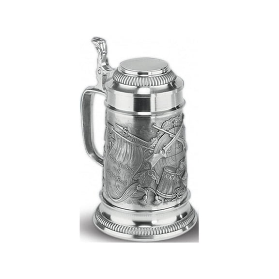 Beer stein 0.5 liter with flat lid