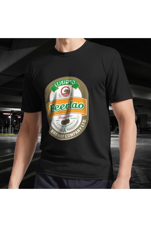 BeerLao logo Active T-Shirt Funny Size Mode American T-shirt