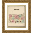thumbnail image 1 of Beers 12x14 Gold Ornate Wood Framed with Double Matting Museum Art Print Titled - Wayne New York - Beers 1875, 1 of 4