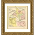 thumbnail image 1 of Beers 15x17 Gold Ornate Wood Framed with Double Matting Museum Art Print Titled - Lewes, Rehoboth Delaware Landowner - Beers 1868, 1 of 4