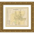 thumbnail image 1 of Beers 17x15 Gold Ornate Wood Framed with Double Matting Museum Art Print Titled - Plattsburgh New York - Beers 1869, 1 of 4