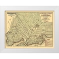 thumbnail image 1 of Beers 18x15 White Modern Wood Framed Museum Art Print Titled - Brooklyn City Railroad Co - Beers 1874, 1 of 4