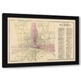 thumbnail image 1 of Beers 24x18 Black Modern Wood Framed Wall Art Titled - Elmira New York - Beers 1869, 1 of 6