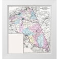 thumbnail image 1 of Beers 26x28 White Modern Wood Framed Museum Art Print Titled - Burlington New Jersey - Beers 1872, 1 of 4