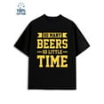 thumbnail image 1 of Beers Time Tee mens beer 180G 100% Cotton black beer on back Funny Unisex Shirt Graphic tshirts Vintage Unisex Shirt Cotton tshirts Fashion Unisex Shirt Cotton tshirts, 1 of 7