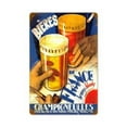 thumbnail image 1 of Beers of France Food and Drink Vintage Metal Sign, 1 of 1