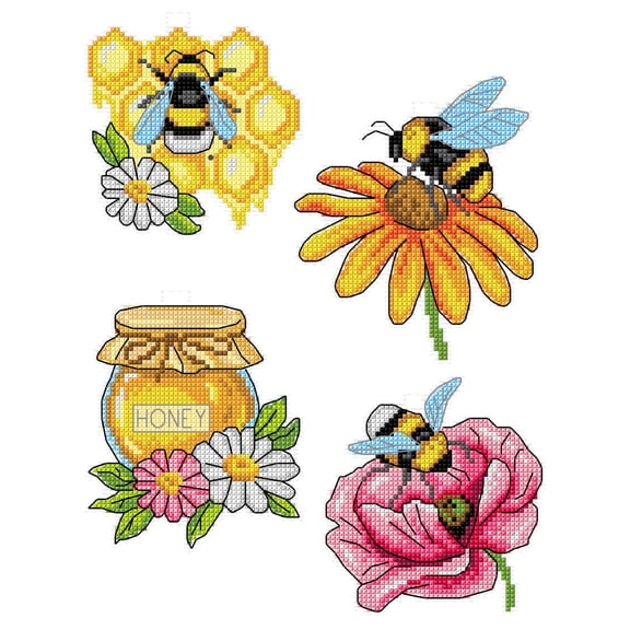 Crafting Spark Counted Cross-Stitch Kit - Bees 198CS