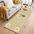 thumbnail image 1 of Bees 2'x6' Runner Rugs for Hallway Kitchen Bedside Non Slip Washable, Daisy Flowers Spring Summer Honey Floral Leaf Plant Entryway Rug Runners with Rubber Backing, Long Carpet Runner for Laundry Room, 1 of 8