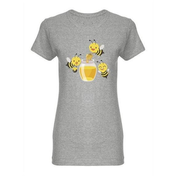 Bees And A Honey Jar T-Shirt Women -Image by Shutterstock, Female Small