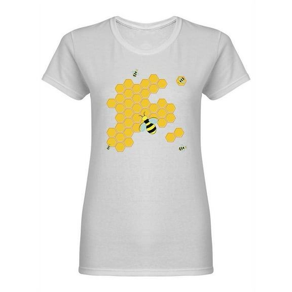 Bees And Honeycombs Shaped Tee Women's -Image by Shutterstock