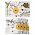 thumbnail image 1 of Bees Branches Placemats Set of 6, Farmhouse Spring Botanical Wooden Placemats for Dining Table, Place Mats for Kitchen Tabletop, Waterproof Wipeable Dining Table Mats Set, 1 of 9