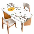 thumbnail image 1 of Bees Branches Table Cloths for 3 Foot Rectangle Tables, Farmhouse Spring Botanical Watercolor Patio Waterproof Elastic Fitted Tablecloths, Washable Rectangular Table Cover for Camping, 1 of 8